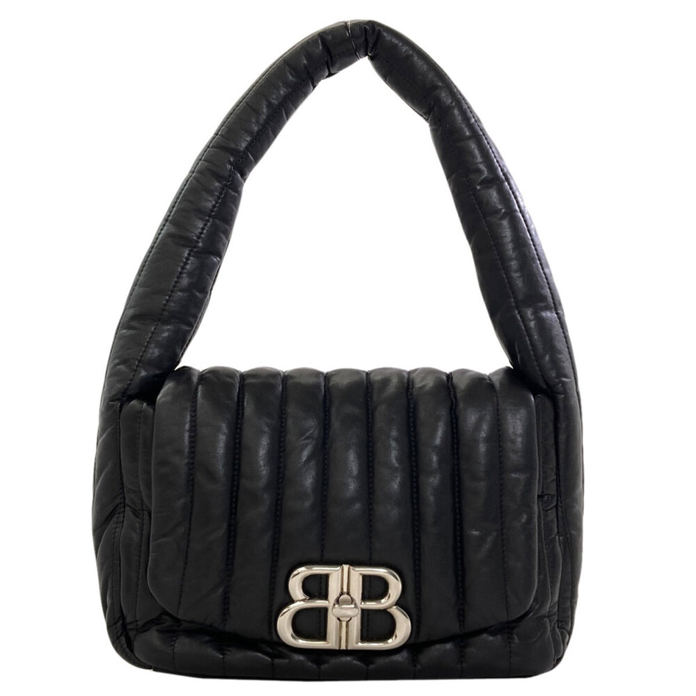Balenciaga 787896 Monaco BB Logo Small Sling Bag One Shoulder Calfskin Women'...